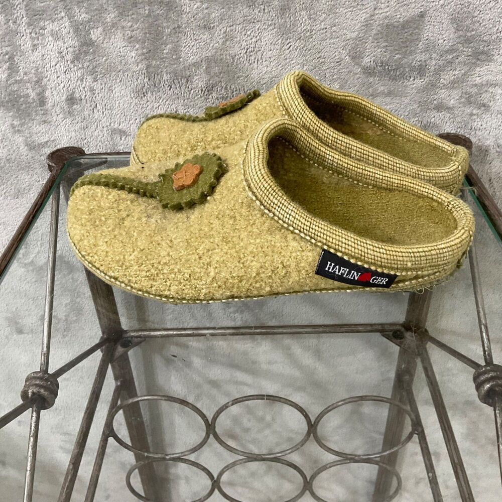 Haflinger Slippers Shoes Women’s US 6 Wool Felt Slip On Clogs Germany TLC AS IS*